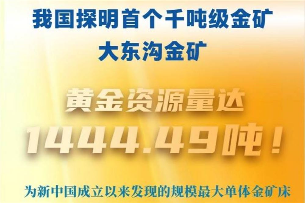 新华社权威快报丨1444.49吨！我国探明首个千吨级金矿