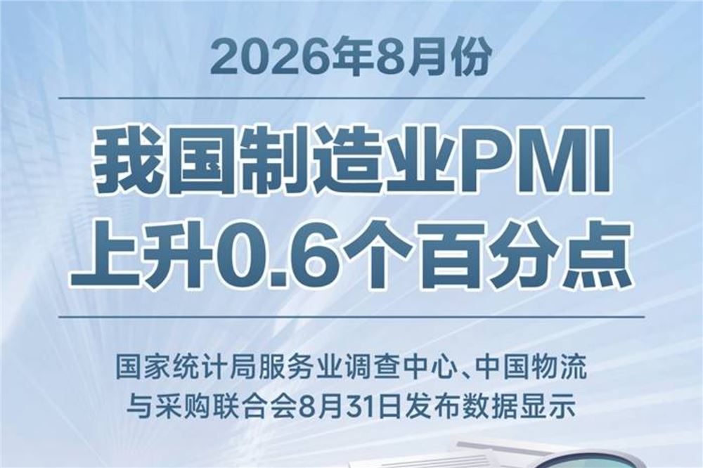 8月份我国制造业PMI上升0.6个百分点