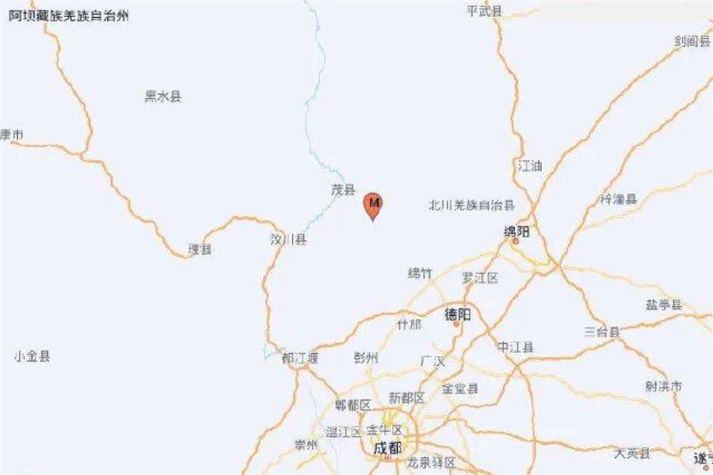 四川绵竹接连发生地震
