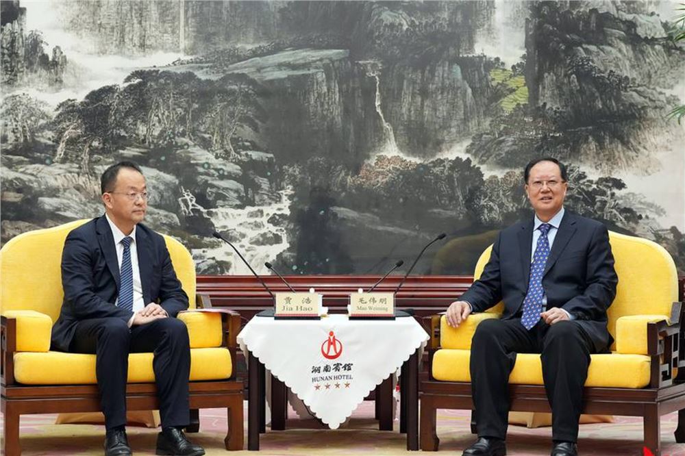 毛伟明会见索恩格客人